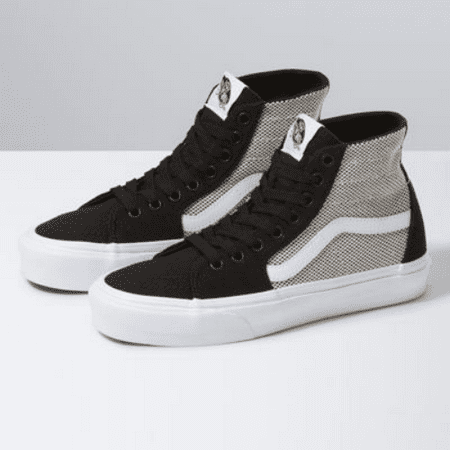 

Vans 2-Tone Linen Sk8-Hi Tapered Unisex Black/Ture White Shoe Size 4M/5.5W OU198