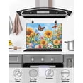 thumbnail image 5 of nqOlkjepod Large Induction Cooktop Protector Mat 28.5"x20.5", Summer Yellow Sunflower Stove Top Covers for Electric Stove, Daisy Wildflower Pastoral Stove Burner Cover Mats, Glass Top Stove Cover, 5 of 8