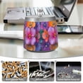 thumbnail image 6 of Yayeee Ashtray with Lid for Cigarette Smokeless Stainless Steel Home Ash Holder, Large Purple Flowers, 6 of 7