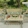thumbnail image 3 of Jordan Manufacturing 44" x 18" Hatteras Ebony Black Floral Rectangular Tufted Contoured Outdoor Wicker Settee Bench Cushion, 3 of 13