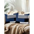 thumbnail image 2 of Waterproof Outdoor Throw Pillows with Inserts 12"x20" Set of 2,Navy Blue Black Grey Soft Decorative Pillowcases for Bedroom,Modern Irregular Geometric Abstract Pillow Covers for Sofa Living Room, 2 of 8