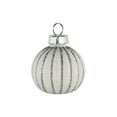 thumbnail image 5 of Northlight Glitter Striped Glass Christmas Ornament Place Card Holders - 2" - White - Set of 6, 5 of 6