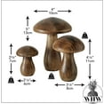 thumbnail image 5 of Farmers Market Mushrooms, Set of 3, Decorative Kitchen Figurines, Art, Dark Mango Wood, 4.75 Inches, 5 of 7