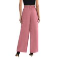 thumbnail image 5 of Uvplove Womens High Waisted Wide Leg Cargo Pants Baggy Casual Work Trousers with 4 Pockets,Pink,M, 5 of 9