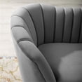 thumbnail image 6 of Modway Opportunity Vertical Channel Tufted Curved Velvet Sofa in Gray, 6 of 7