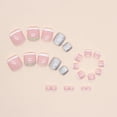 thumbnail image 5 of Press on Toenails French Tips Toe Nail Press ons Fake Toe Nails False Toenails Full Cover Acrylic Glue on Toenails with Designs Rhinestones Toe Press on Nails Stick on Toenails for Women Manicure, 5 of 5