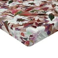 thumbnail image 4 of Ambesonne Floral Design Fitted Sheet, Colorful Dream Flower, King Size, Dark Coral Cocoa Hot Pink, 4 of 5