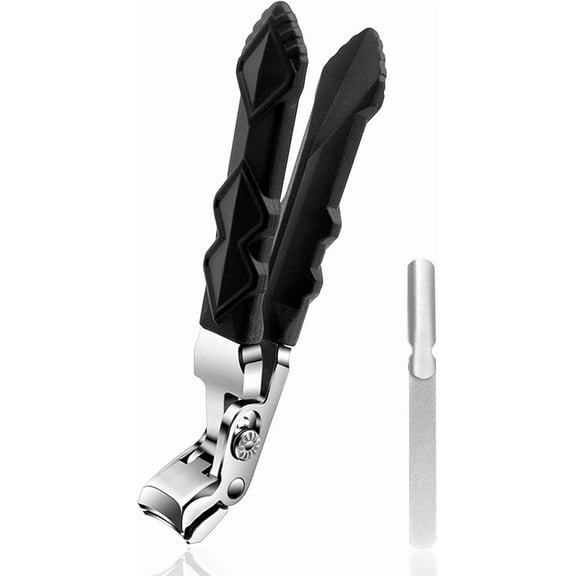 2025 Upgrade Nail Clippers, New Angled Nail Clipper for Seniors, Professional Nail Clippers for Men, Ultra Sharp Large Anti-Splash Fingernail Cutter Toe Nail Clippers with Catcher