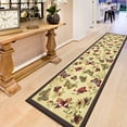 thumbnail image 6 of Ottomanson Non-Slip Hallway Runner Rug 1'10" x 7' Perfect for High Traffic Areas, Beige Butterfly, 6 of 8