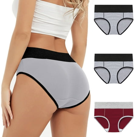 New & Trending  High Waisted Panties  Women s Comfort  Soft Material  Seamless Design  for Daily Wear  Breathable  Elastic Waistband  Underwear  Seamless  Sensitive Skin  Plus Womens Tops | Wine 3XL