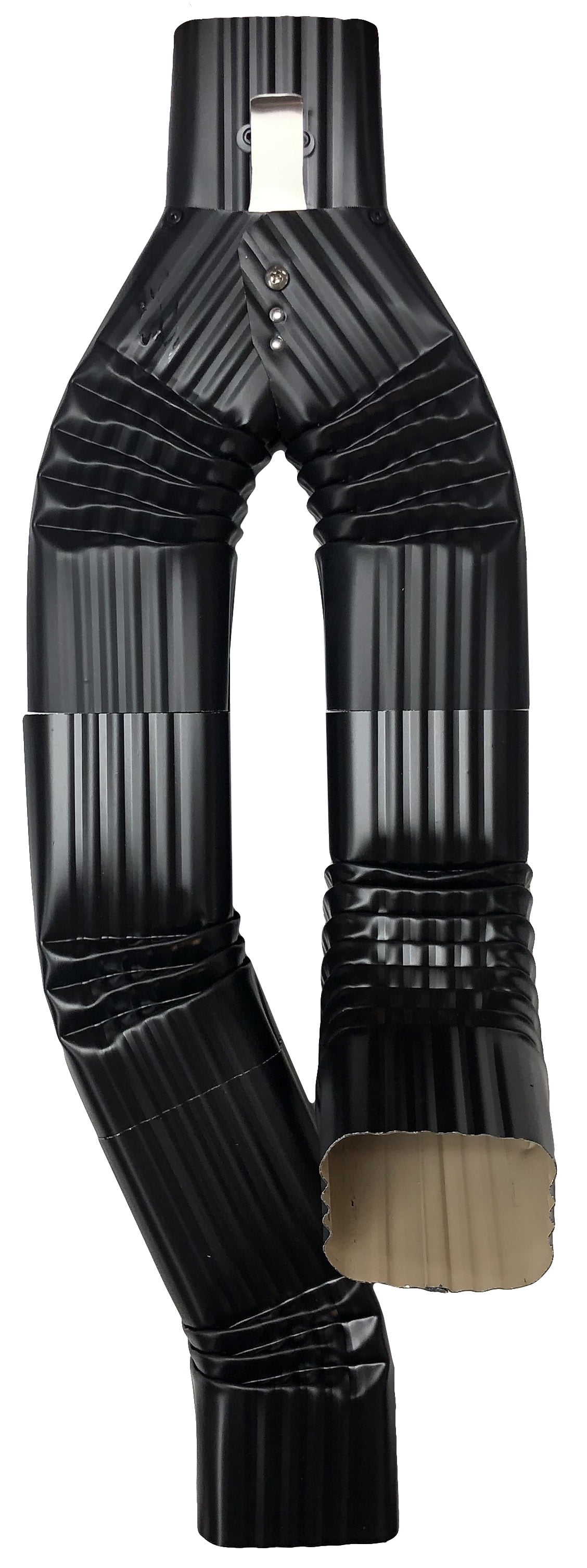 Inline Downspout Diverter for Rain Barrels (3X4, BLACK)