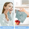 thumbnail image 4 of GZHJMY Retro Abstract Floral Wash Cloths 2 Pcs Small Cotton Wash Towels for Kitchen Bathroom, 4 of 5