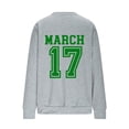 thumbnail image 4 of Mifsaly St Patrick Day Sweatshirt Women Irish Shamrock Print St Patrick Sweatshirts Loose Crewneck Long Sleeve Pullover Tops Going Out Fashion Spring Fall Blouse M, 4 of 6