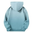 thumbnail image 5 of CYRBOKO Hoodies for Girls, Fall and Winter Casual Long Sleeve Thermal Sweatshirts with Pocket Light Blue Size 11-12 T, 5 of 9