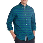 NAUTICA Mens Green Gingham Collared Classic Fit Dress Shirt XXL