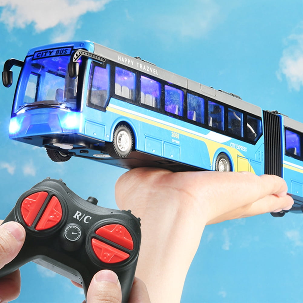 Esaierr Kids Toddler Baby Car Toys Boys Remote Contro Bus Toys Electric Car with Lights Double-Decker Bus Model Toys