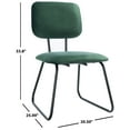 thumbnail image 5 of SAFAVIEH Chavelle Modern Accent Side Chair, Malachite Green, Set of 2, 5 of 7