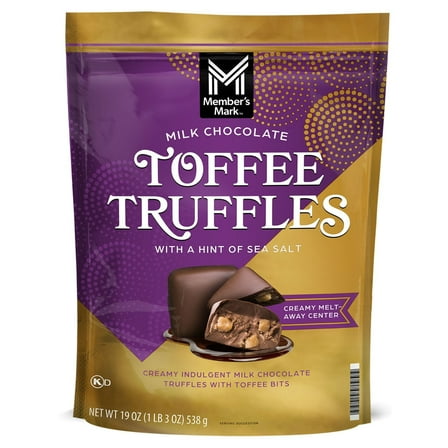 Milk Chocolate Toffee Truffle with Sea Salt, 19 oz.