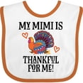 thumbnail image 3 of Inktastic Thanksgiving Mimi Thankful for Me Turkey Boys or Girls Baby Bib, 3 of 4