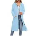 thumbnail image 1 of LOVZFMLL Vestes pour Femmes Décontractées Unies à Manches Longues avec Poche Zippée Sweat à Capuche, 1 of 5