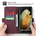 thumbnail image 5 of Allytech Galaxy S22 Ultra Case, Wallet Cover for Galaxy S22 Ultra 6.8", Retro Leather Flip Stand Shockproof Scratch Resisant Bumper Wallet Case for Samsung Galaxy S22 Ultra,Red, 5 of 5