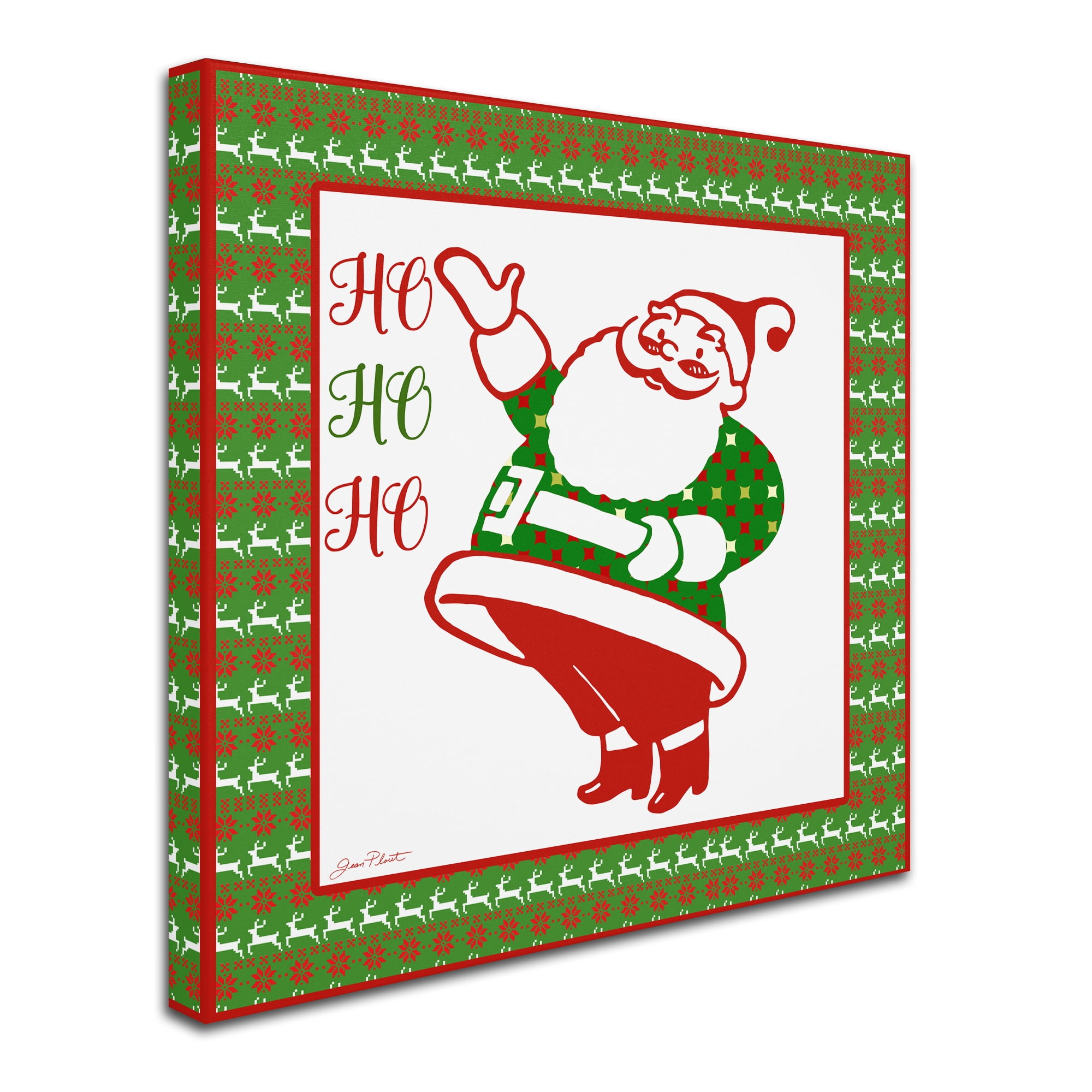 Trademark Fine Art 'Ugly Christmas Sweater Santa 1' Canvas Art by Jean Plout