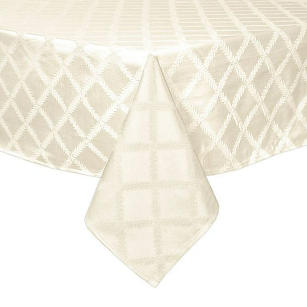 Lenox Laurel Leaf 70" X 86" Oblong Tablecloth White
