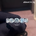thumbnail image 6 of PULABO With handcrafted details Proposal Party For Women For Her Comfortable Fit Sparkling AAA Zircon Cubic Zirconia Ring Perfect Present With Gift Packaging, 6 of 8