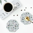 thumbnail image 4 of Yiaed Modern Industry Print Leather Coasters for Drinks - Cup Coasters Coffee Table Kitchen Table Bar, Home & Office Gifts Handmade Drink Coasters-Octagon, 4 of 6