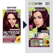 Garnier Nutrisse Ultra Nourishing Hair Color Creme, BR2 Dark Intense Burgundy, 1 Kit