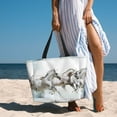 thumbnail image 6 of Honeii Running White Horses for Tote Bag with Adjustable Strap,Beach Bag, Waterproof Sandproof Beach Tote Bag, Large Capacity Foldable Beach Bags, 6 of 7