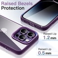 thumbnail image 5 of JETech Case for iPhone 14 Pro Max 6.7-Inch, Shockproof Phone Bumper Cover, Solid Color Matte TPU Frame, Anti-Scratch Clear Back (Deep Purple), 5 of 6