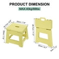 thumbnail image 2 of Uxcell Taburete Plegable de 8" para Adultos con Capacidad de 88 lbs, Taburete Antideslizante con Mango, Amarillo, Taburete Pequeño, 2 of 7