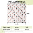 thumbnail image 2 of White Cow Moo Pattern Square Fitted Tablecloth with Elastic Edge,Square Table Cover,Washable Elastic Table Cover for Home Kitchen Party Decor 36"x36", 2 of 6