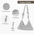 thumbnail image 2 of Bolsos de mano Media luna de hombro Bolso Bolso de hombro en forma de media luna Bolso de hombro en forma de axila Bolso de billetera portátil para mujer (negro), 2 of 5