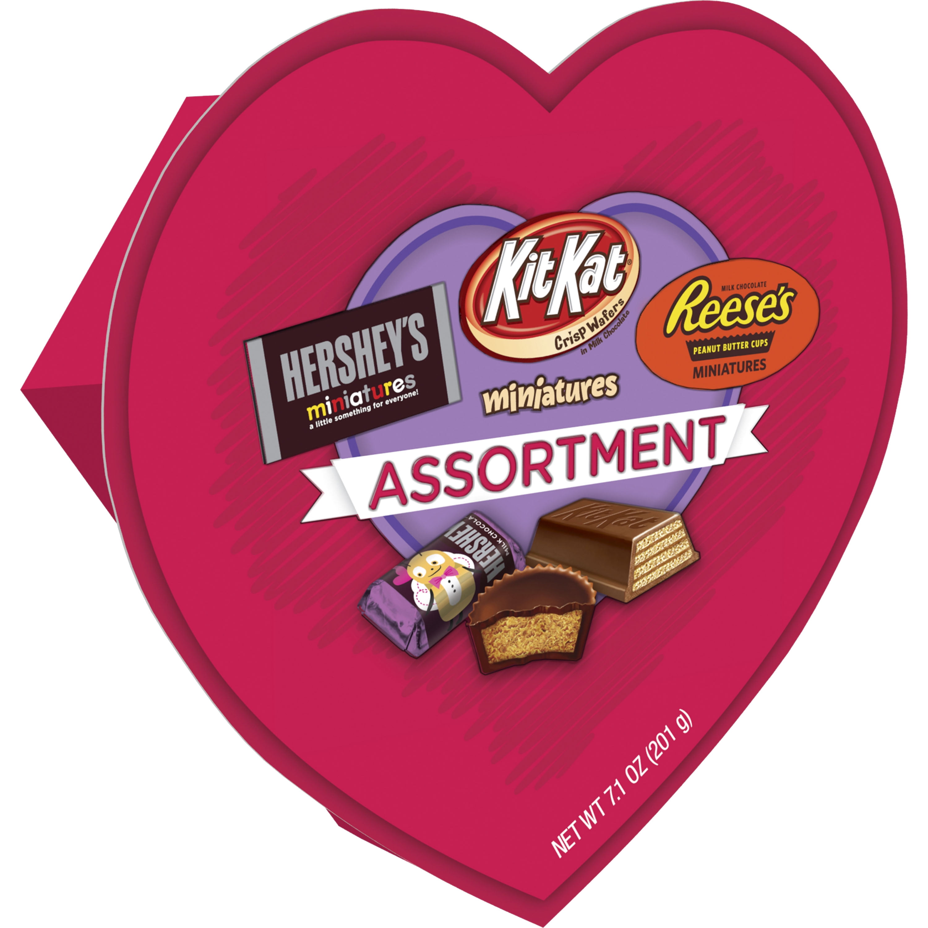Hershey's Valentine's Assortment Candy Heart Box, 7.1 Oz.