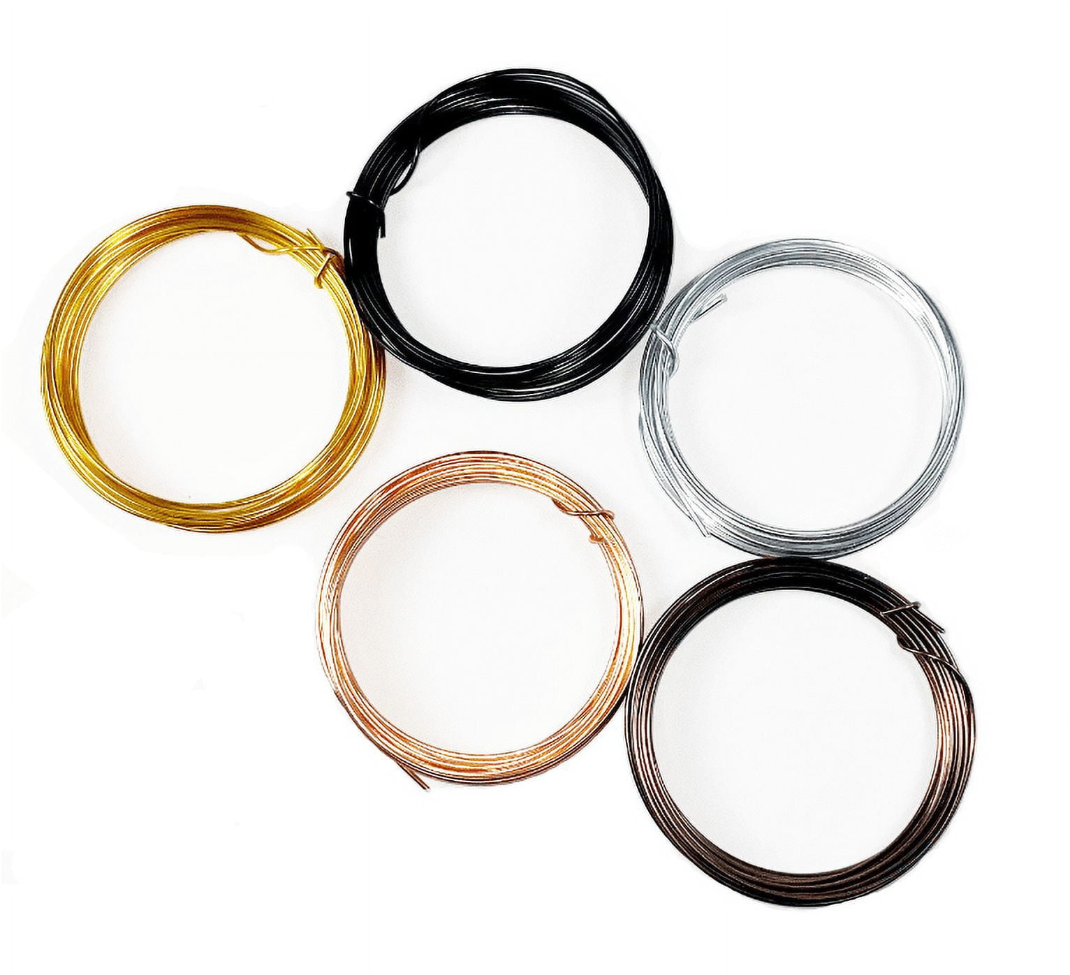 Cousin DIY Metallic Multi-Color Beading Wire Bulk Pack, 18 Gauge, 9 ft Each Roll, 6 Pieces