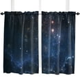 thumbnail image 3 of Starry Sky Universe Stars Curtain For Living Room Kids Bedroom Kitchen Window Curtains Home Interior Drapes, 3 of 5