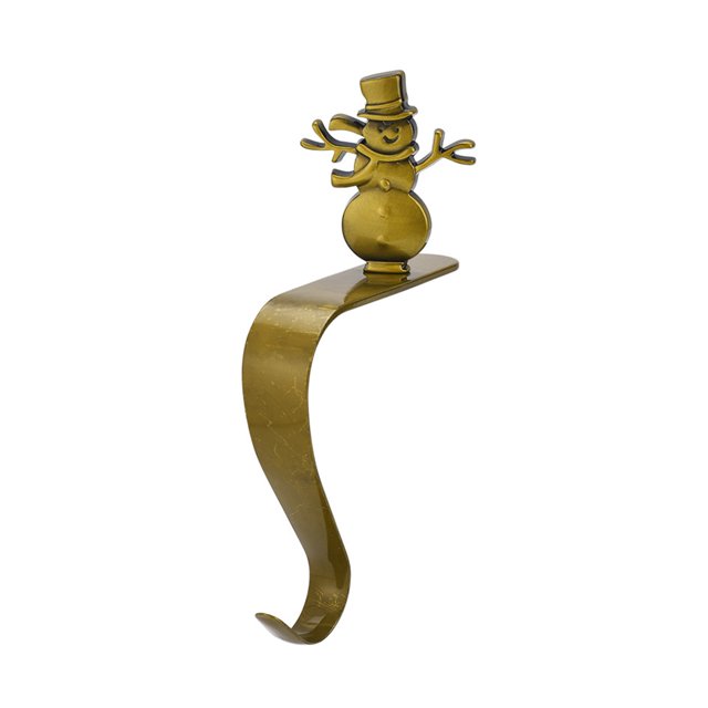 Gancho para calcetines de Navidad, soporte de metal antideslizante para colgar adornos y guirnaldas en la repisa.