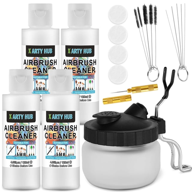 Kit de Limpieza para Aerógrafo X ARTY HUB Set de 4x120ml de Limpiador