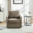 thumbnail image 4 of Newest Swivel Accent Chair with Hidden Storage, Diamond Tufted Armrests Square Club Chair & Pillow, 360° Rotating, taupe, 4 of 12