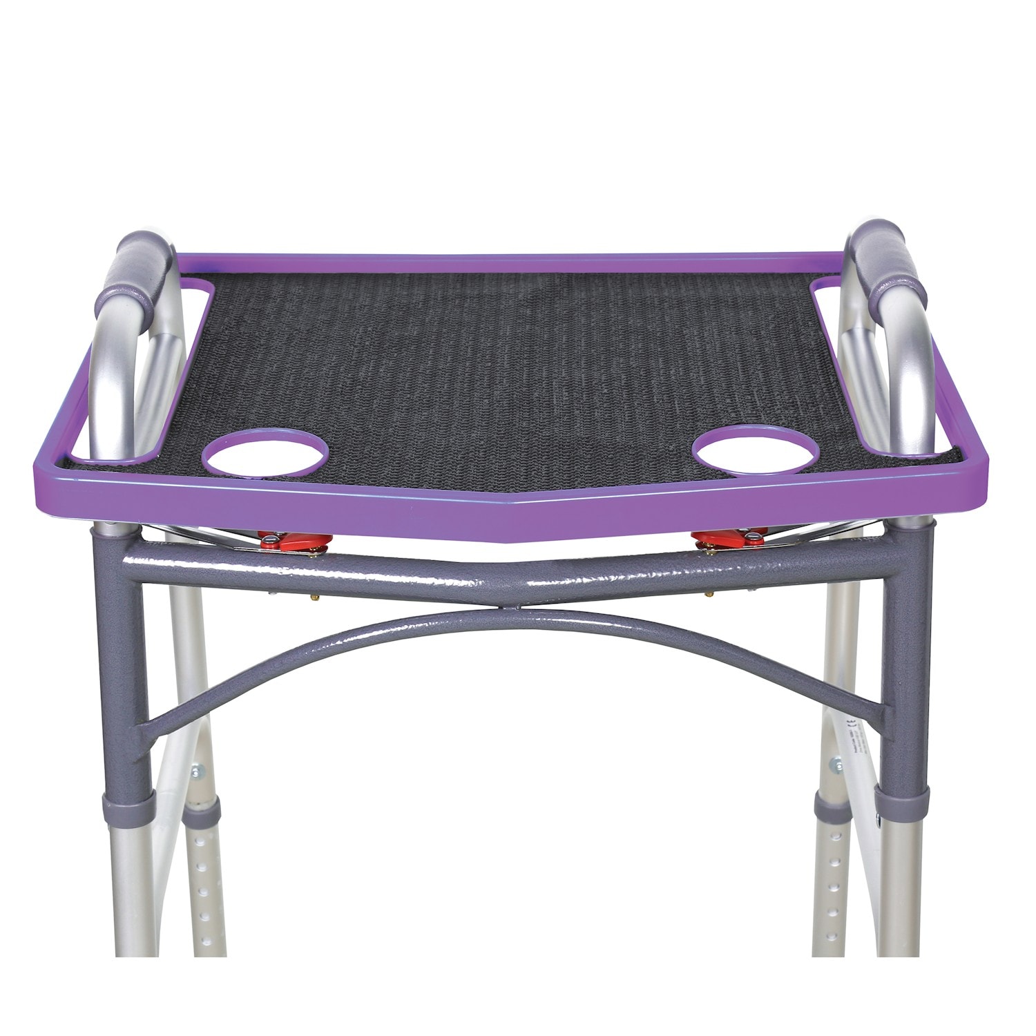 Support Plus Walker Tray Table - Mobility Table Tray for Walker, Non Slip Walker Tray Mat, Walker Accessories Mat, Cup Holder for Walker (21"x16") - Purple