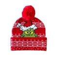 thumbnail image 1 of The Grinch Santa Hat Face Jacquard Pom Beanie, 1 of 2