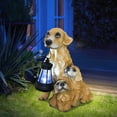 thumbnail image 4 of Solar Powered Resin Puppy Statue with LED Light Outdoor Garden Courtyard Decor Energy-Saving Weather-Resistant for Animal Lovers, 4 of 8