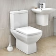 thumbnail image 4 of Cepillo de baño Jadeshay para inodoro acero inoxidable ABS blanco, 4 of 5