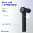 thumbnail image 4 of Brookstone Deep Tissue Extended Handle Massage Gun for Pain Relief & Muscle Recovery in Hard to Reach Places  with 6-Speed Percussion Massager, 4 Heads with Adjustable Speed UPTO 3200 RPM, 4 of 10