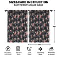 thumbnail image 2 of Blackout Kids Curtains,Pioneer Flower Floral Print Pattern Childrens Insulated Curtains Set Of 2,Bedroom Essentials,Toddler Room Decor 42"x63", 2 of 5