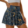 thumbnail image 5 of HELLHERO Butterfly Polyester Spandex Golf Skirts with Built-in Shorts, 2 Side Pockets with Pockets Tennis Skirt for Vacation Yoga Daily Wear, 5 of 9