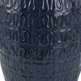 thumbnail image 4 of DecMode 20" Dimensional Textured Dark Blue Metal Vase with Wavy Pattern, 4 of 9