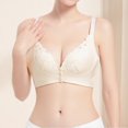 thumbnail image 5 of Wdgfv Women's Fashion Lace Front Closure Underwire Support Seamless Comfort Plus Size Bra with Adjustable Shoulder Straps Beige 38, 5 of 6